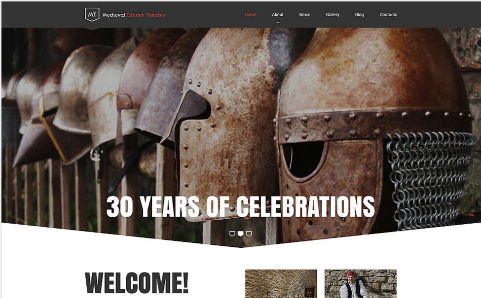 Cină medievală Teatru șablon Drupal