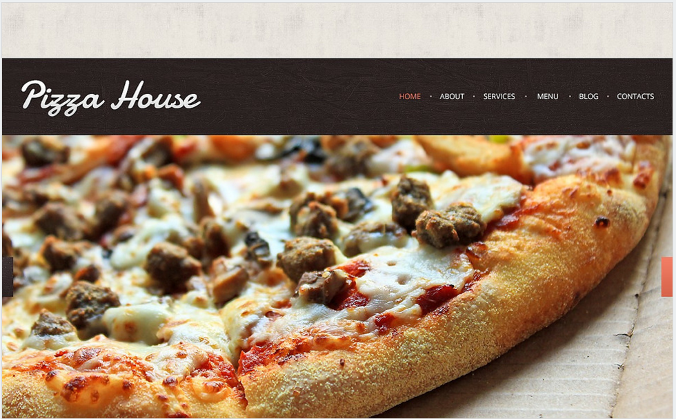 Șablon Drupal pentru pizza de contrast