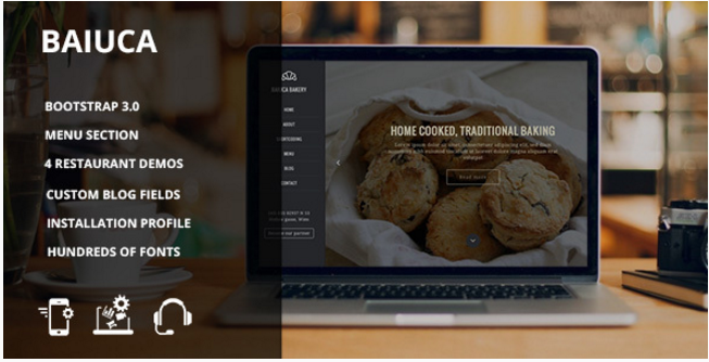 Baiuca - template restaurant Drupal 7