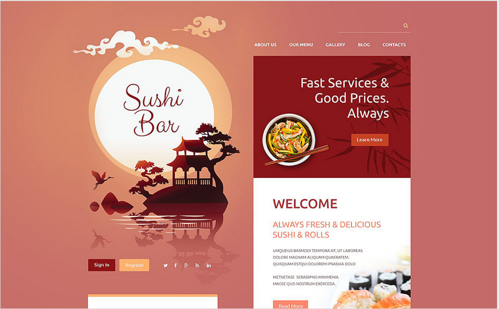 Șablon Drupal Sushi Bar