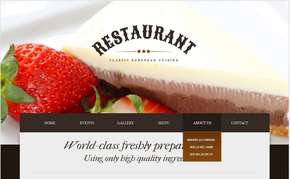 Șablon Drupal de cafenea și restaurant