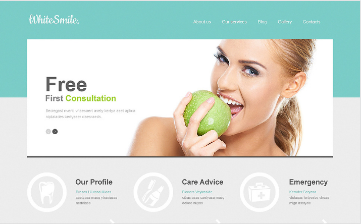 Responsywny szablon Joomla dla stomatologii