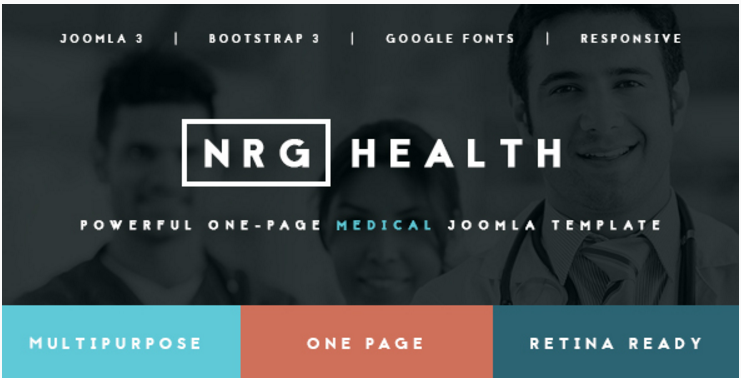 NRGhealth — modny szablon w medycynie i opiece zdrowotnej