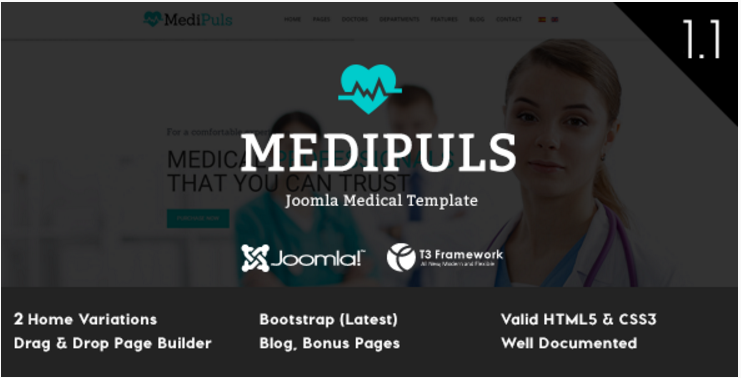 Medipuls - Szablon medyczny Joomla