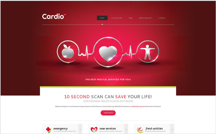 Usługi medyczne Szablon Joomla