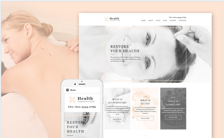 Klinika akupunktury Szablon Joomla