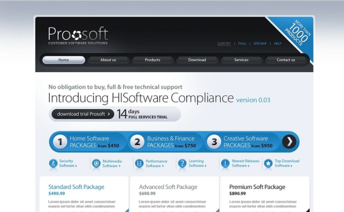 Szablon PSD firmy programistycznej