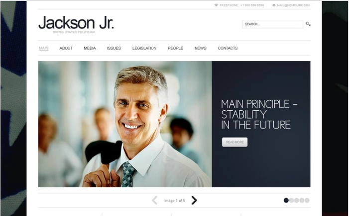 Szablon PSD dla kandydata politycznego