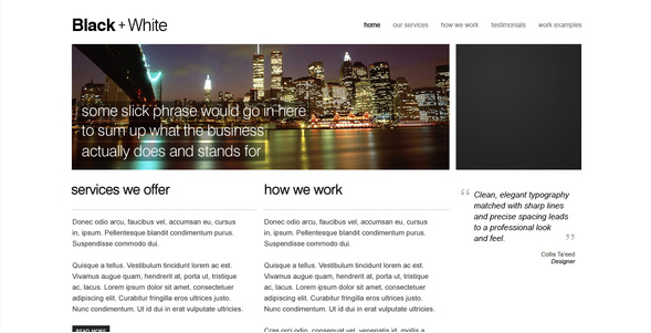 Czarny + biały prosty motyw