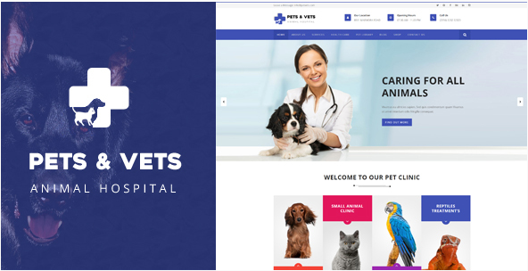 Petsvets: темы WordPress о животных