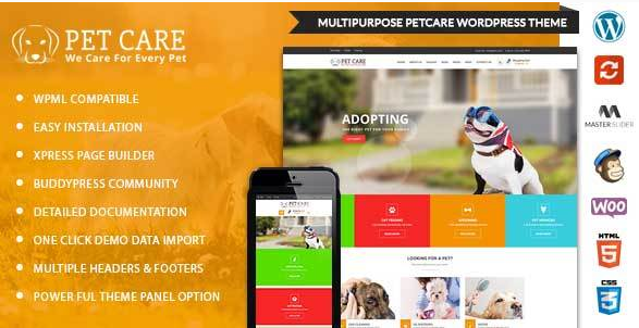 PetCare: темы WordPress о животных
