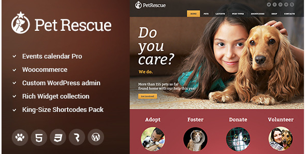 Pet Rescue: темы WordPress о животных
