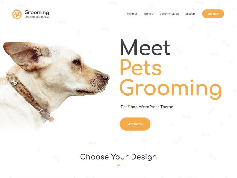 Уход Grooming: WordPress Animals Themes