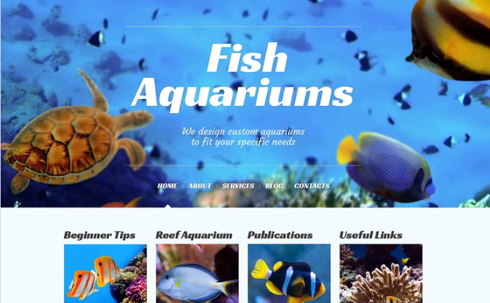 Адаптивная тема WordPress для рыб