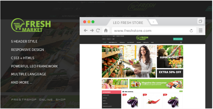 Fresh Store Duyarlı Prestashop Teması