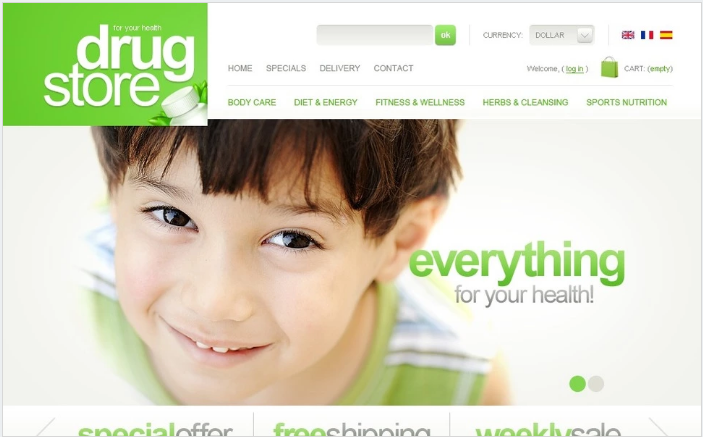 Eczane: PrestaShop Sağlık Temaları