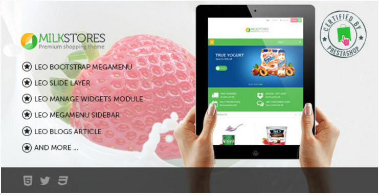 Leo Süt Prestashop Teması