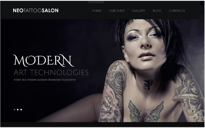 Адаптивная тема WordPress для тату-салона
