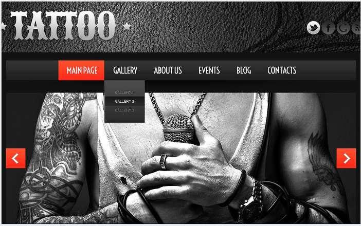 Тема WordPress для тату-салона