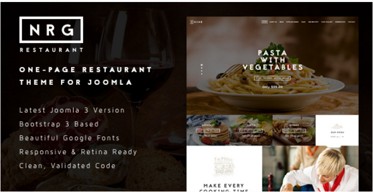 NRGrestaurant - шаблон ресторана и кейтеринга