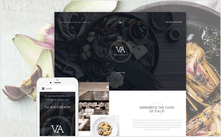 Шаблон Joomla ресторана VA