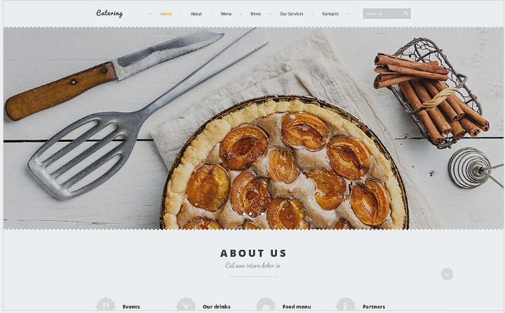 Кейтеринг Шаблон Joomla