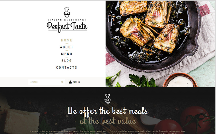 Кафе и Ресторан Joomla Шаблон