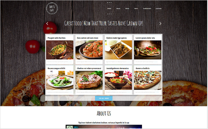 Шаблон ресторана изысканной кухни Joomla