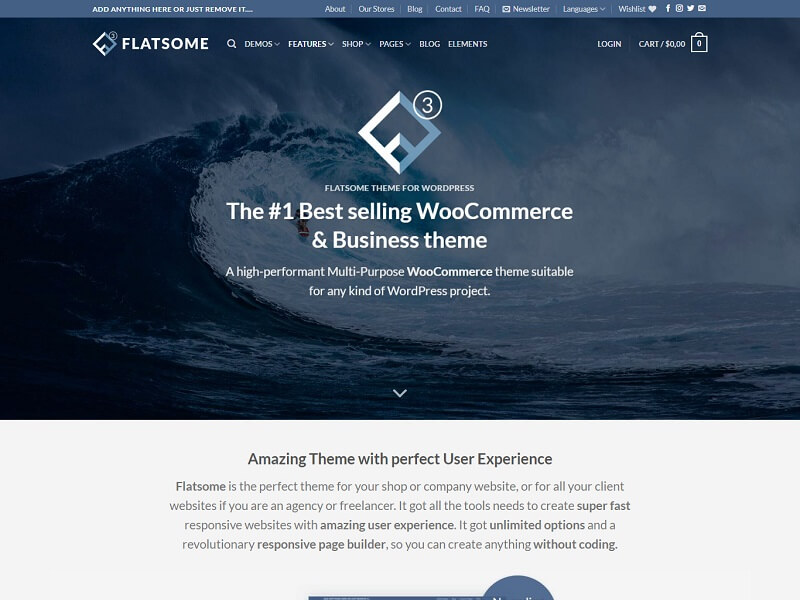 Плоский Flatsome: Responsive WordPress Themes