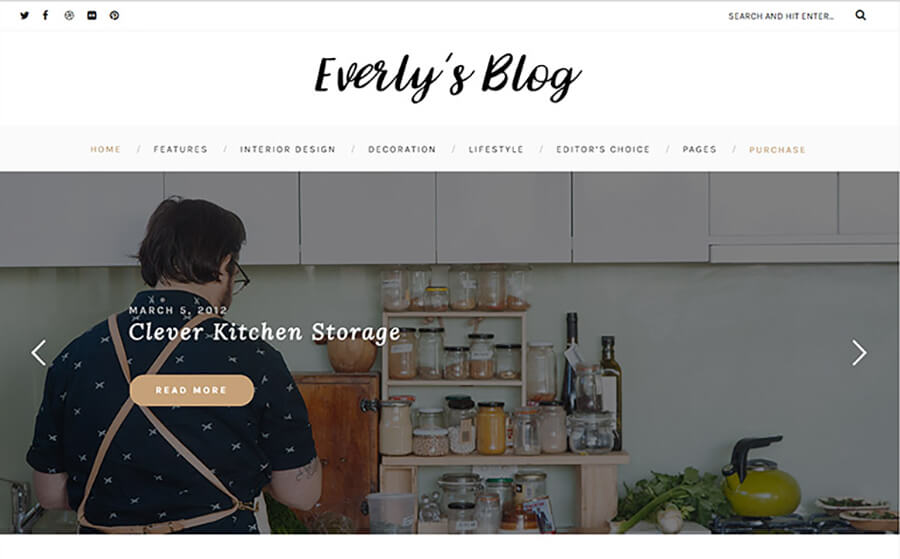 Motywy WordPress na Everly Blogging