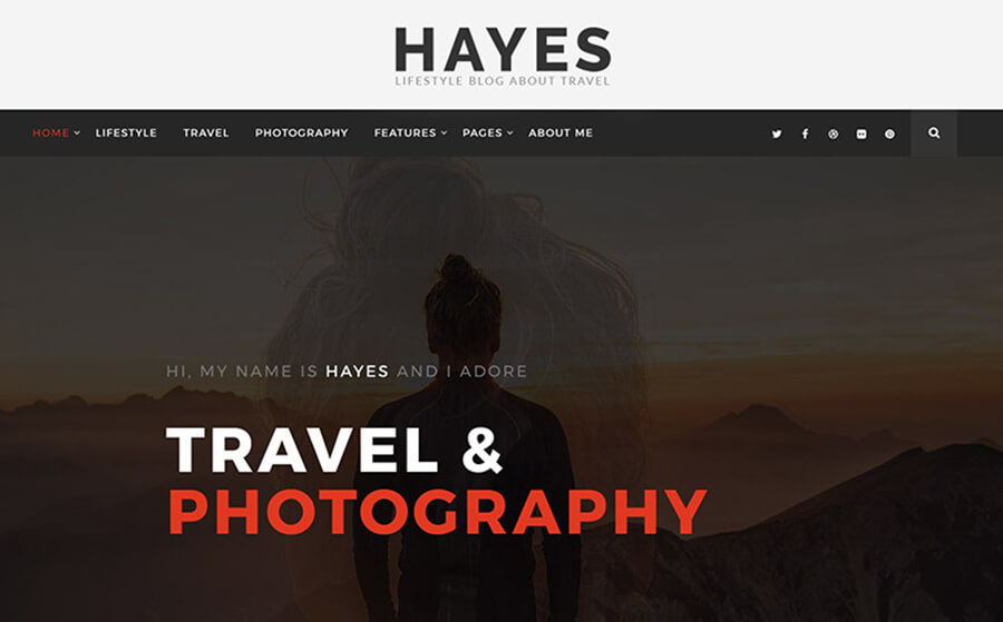Motywy WordPress na blogi Hayes