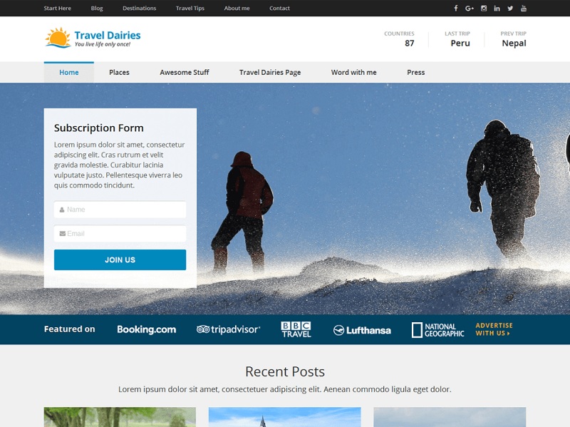 Дневники путешествий