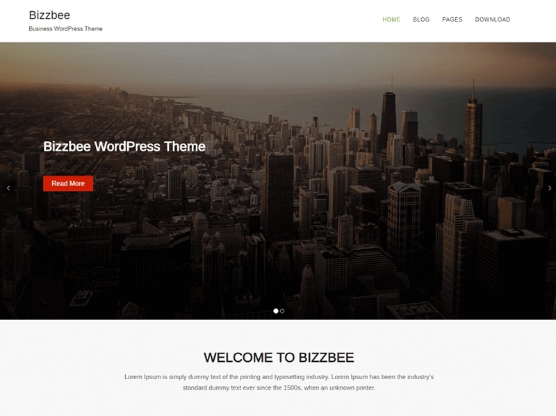 BizzBee: бесплатные темы WordPress для Bootstrap