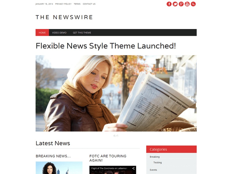 The Newswire: Temas WordPress de notícias grátis