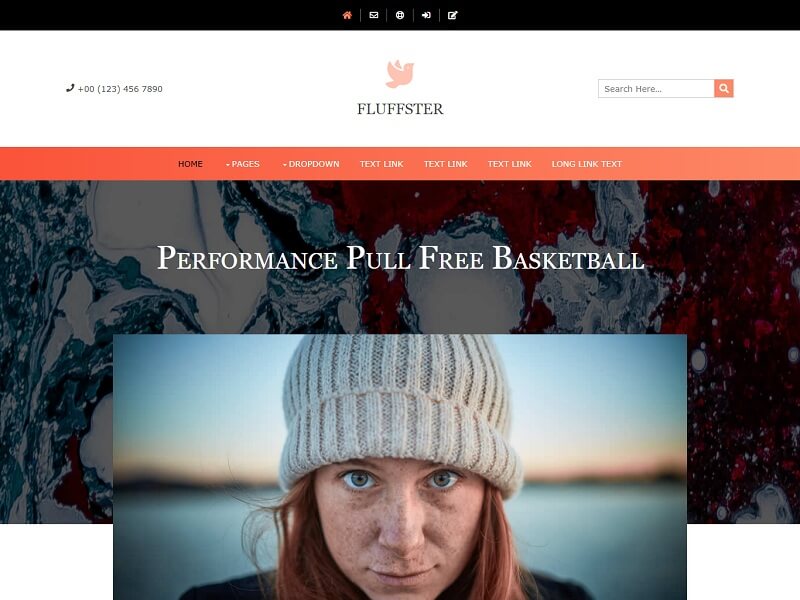 Modelos de site HTML grátis Fluffster