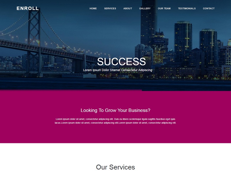 Inscreva-se Modelos de Site HTML Gratuitos