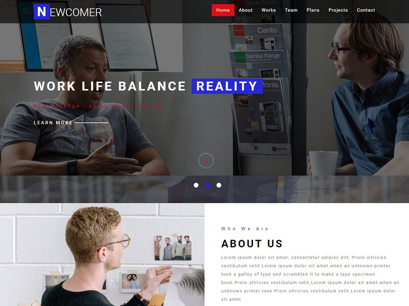 免费的一页 HTML 网站模板