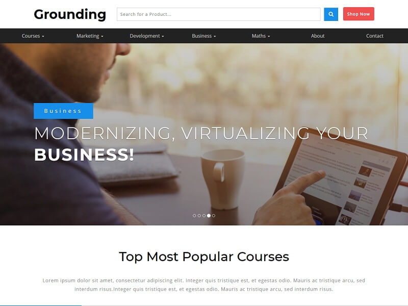 無料のレスポンシブHTMLWebサイトテンプレート