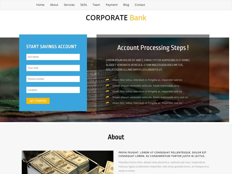 قوالب موقع HTML للشركات المجانية