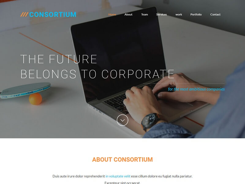 قوالب موقع HTML للشركات المجانية