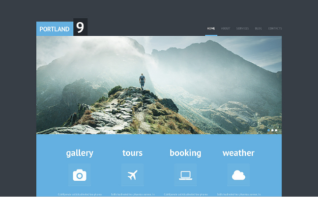 Templat Situs Web Bootstrap Perjalanan