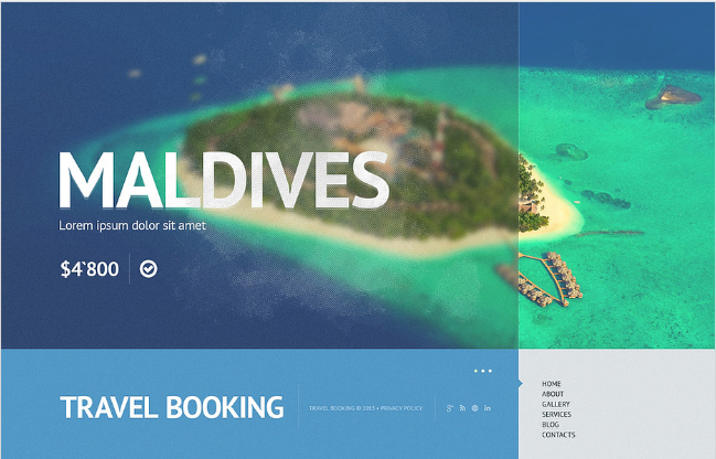 Templat Situs Web Bootstrap Perjalanan