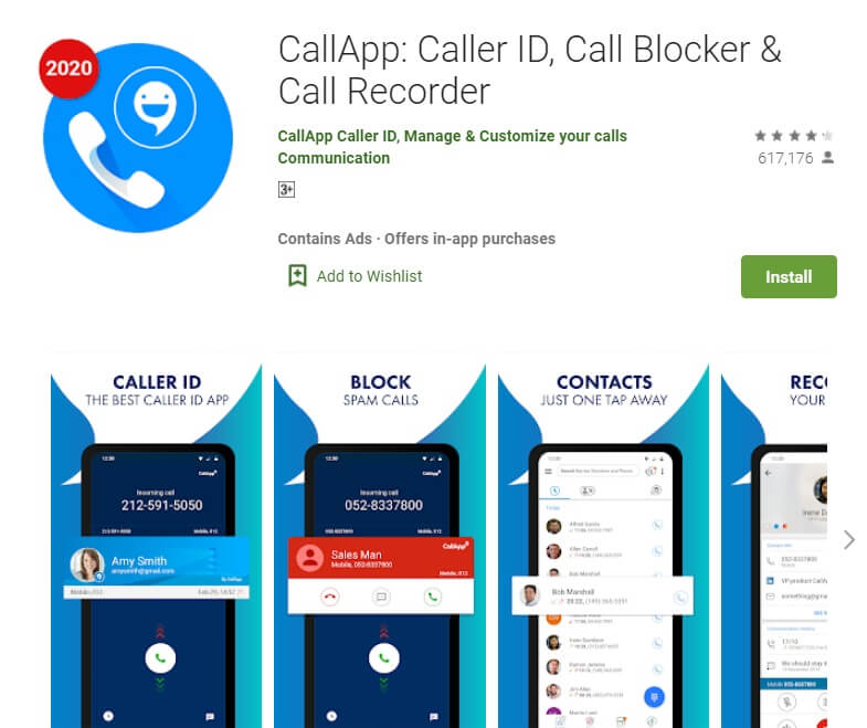 Identificador de llamadas de la aplicación de llamadas Call App caller ID