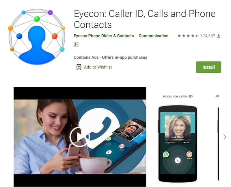 Identificador de llamadas Eyecon Caller ID