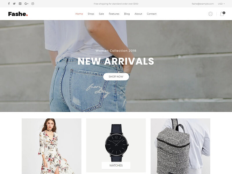 Fashe Fashe Free Shopify Themes