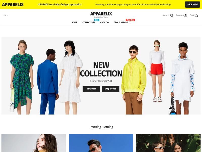 pakaian Apparelix Free Shopify Themes