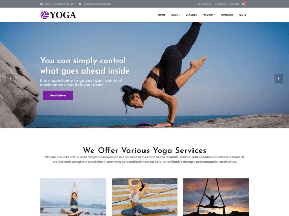 yoga Yoga Free Sports WordPress Themes