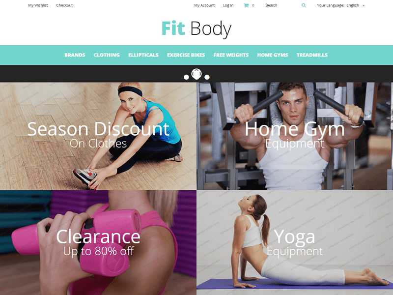 Thèmes FitBody Magento