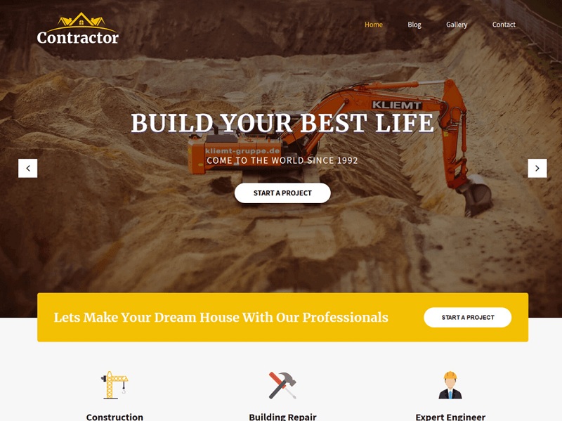 SKT Contractor Temas gratuitos de WordPress para empresas de construcción