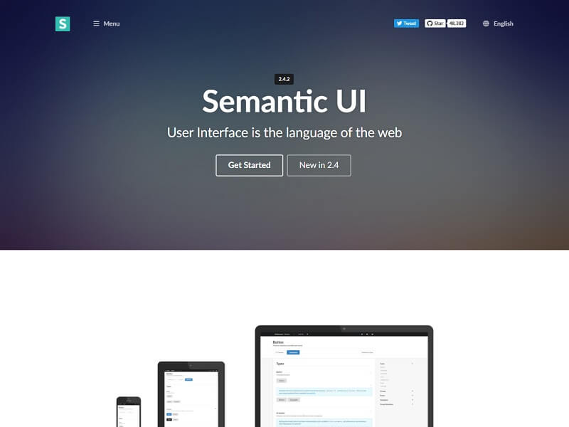 Interface utilisateur sémantique Semantic UI